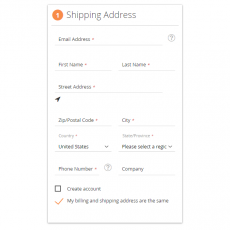 Magento 2 One Step Checkout Shipping Address Box