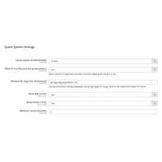 Quote System Settings