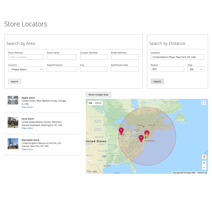 Magento 2 Store Locator Extension | Google Map Store Location